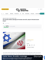 US-Israeli strikes damage 20 Iranian aircraft, airport infrastructure intact