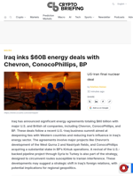 Iraq inks $60B energy deals with Chevron, ConocoPhillips, BP