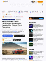 Mitsubishi to Adopt JPMorgan Blockchain Service for Global Fund Transfers – News Bytes Bitcoin News