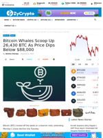 Bitcoin Whales Scoop Up 26,430 BTC As Price Dips Below $88,000 ⋆ ZyCrypto