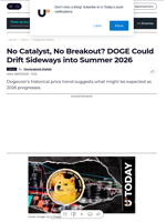 No Catalyst, No Breakout? DOGE Could Drift Sideways into Summer 2026 - U.Today