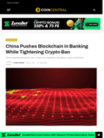 China Pushes Blockchain in Banking While Tightening Crypto Ban