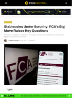 Stablecoins Under Scrutiny: FCA's Big Move Raises Key Questions - CoinCentral