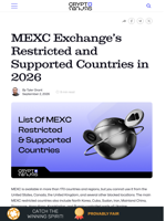 MEXC Restricted and Supported Countries in 2026