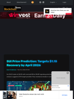 SUI Price Prediction: Targets $1.15 Recovery by April 2026 - Blockchain.News