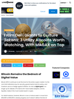 From DeFi Giants to Culture Tokens: 3 Utility Altcoins Worth Watching, With MAGAX on Top | Live Bitcoin News
