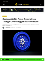 Cardano (ADA) Price: Symmetrical Triangle Could Trigger Massive Move - CoinCentral