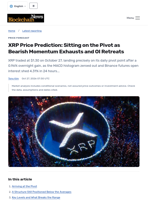 XRP Price Prediction: Sitting on the Pivot as Bearish Momentum Exhausts and OI Retreats - Blockchain.News
