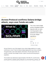 Across Protocol confirms Solana bridge attack, says user funds are safe