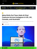 Meta Rolls Out Teen-Safe AI Chat Features Across Instagram in US, UK, Canada, and Australia - CoinCentral