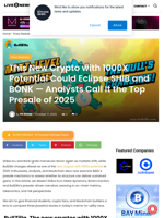 This New Crypto with 1000X Potential Could Eclipse SHIB and BONK — Analysts Call It the Top Presale of 2025 | Live Bitcoin News