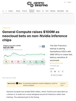 General Compute raises $100M as neocloud bets on non-Nvidia inference chips
