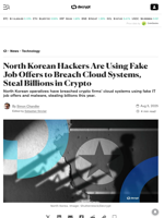 North Korean Hackers Are Using Fake Job Offers to Breach Cloud Systems, Steal Billions in Crypto - Decrypt