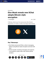XChat, new DM feature, adopts Bitcoin-style encryption: Elon Musk