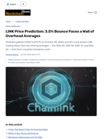 LINK Price Prediction: 3.5% Bounce Faces a Wall of Overhead Averages - Blockchain.News