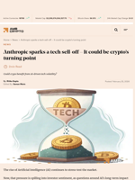 Anthropic sparks a tech sell-off - It could be crypto's turning point - AMBCrypto