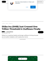 Shiba Inu (SHIB) Just Crossed One Trillion Threshold in Outflows: Finally - U.Today