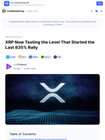 XRP Now Testing the Level That Started the Last 835% Rally: Guest Post by ETHNews | CoinMarketCap