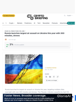 Russia launches largest air assault on Ukraine this year with 300 missiles, drones