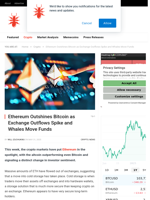 Ethereum Outshines Bitcoin as Exchange Outflows Spike and Whales Move Funds - NullTX