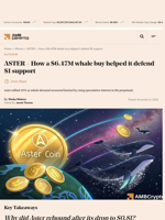 Whale bought $6.47 million of Aster tokens