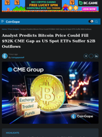 Analyst Predicts Bitcoin Price Could hit $92K amid ETFs Outflows