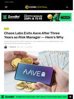 Chaos Labs Exits Aave After Three Years as Risk Manager — Here's Why - CoinCentral