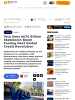 Visa Sees $670 Billion Stablecoin Boom Fueling Next Global Credit Revolution – Finance Bitcoin News
