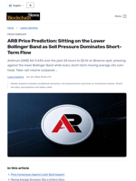 ARB Price Prediction: Sitting on the Lower Bollinger Band as Sell Pressure Dominates Short-Term Flow - Blockchain.News