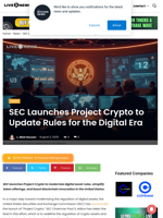 SEC Launches Project Crypto to Update Rules for the Digital Era | Live Bitcoin News
