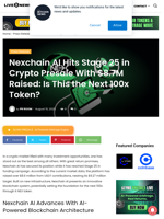 Nexchain AI Hits Stage 25 in Crypto Presale With $8.7M Raised: Is This the Next 100x Token? | Live Bitcoin News