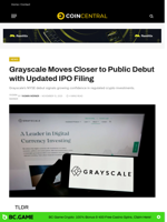 Grayscale Moves Closer to Public Debut with Updated IPO Filing