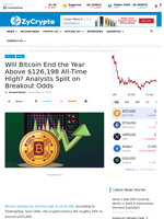 Will Bitcoin End the Year Above $126,198 All-Time High? Analysts Split on Breakout Odds ⋆ ZyCrypto