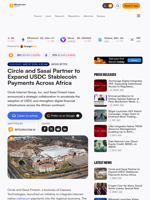 Circle and Sasai Partner to Expand USDC Stablecoin Payments Across Africa – News Bytes Bitcoin News