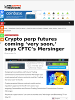 Crypto perp futures coming ‘very soon,’ says CFTC’s Mersinger - The Crypto News Wire