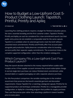 How to Budget a Low-Upfront-Cost 5-Product Clothing Launch: Tapstitch, Printful, Printify and Apliiq | Visionary Financial
