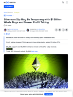 Ethereum Price Reversal Likely as Two Metrics Turn Bullish