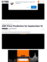 XRP Price Prediction for September 16 - U.Today