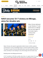 NAVI secures 13-7 victory on Mirage, aims for Anubis win