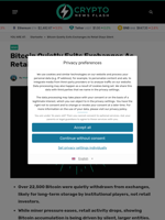 Bitcoin Quietly Exits Exchanges As Retail Stays Silent - Crypto News Flash