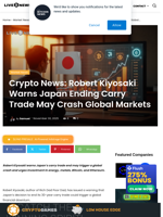 Crypto News: Robert Kiyosaki Warns Japan Ending Carry Trade May Crash Global Markets | Live Bitcoin News