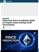 Ethereum Price Prediction 2026 as Pepeto Gains During Tariff Uncertainty - TechBullion