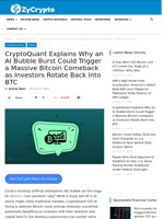 CryptoQuant Explains Why an AI Bubble Burst Could Trigger a Massive Bitcoin Comeback as Investors Rotate Back Into BTC ⋆ ZyCrypto