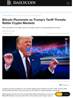 Bitcoin Plummets as Trump’s Tariff Threats Rattle Crypto Markets - DailyCoin