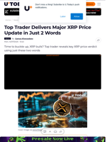 Top Trader Delivers Major XRP Price Update in Just 2 Words