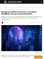 Bridging Traditional Finance and Web3: MultiBank Group’s Expanding Role - DailyCoin