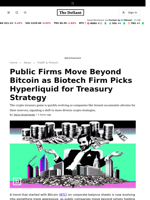 Public Firms Move Beyond Bitcoin as Biotech Firm Picks Hyperliquid for Treasury Strategy - 