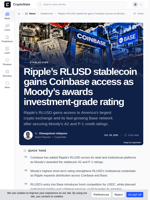 Ripple scores two major wins for its RLUSD stablecoin