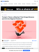 Viral Post Turns Nigeria into a Geopolitical Test for Binance and CZ