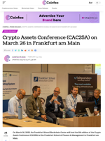 Crypto Assets Conference (CAC25A) on March 26 in Frankfurt am Main - Coinfea